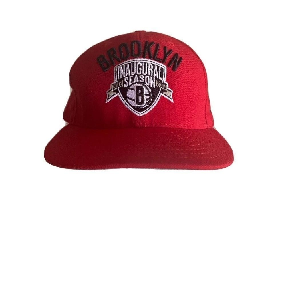 Brooklyn Nets Inaugural Season 2012-2013 59FIFTY Fitted Hat Red 7 3/4